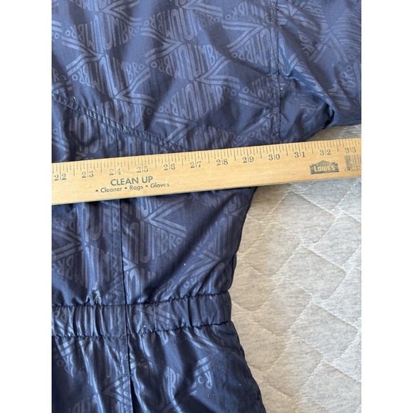 Vintage Umbro Jacket Mens XL Blue Parka Coat Soccer‎ 90s All Over Print Puffer - Picture 10 of 11